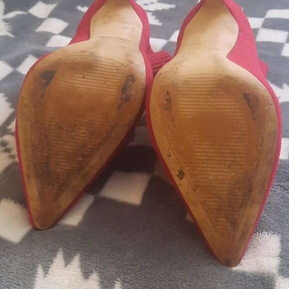 Aldo Red Pull On Sock 4 Inch Heel Booties Size 6.5 - Picture 7 of 9